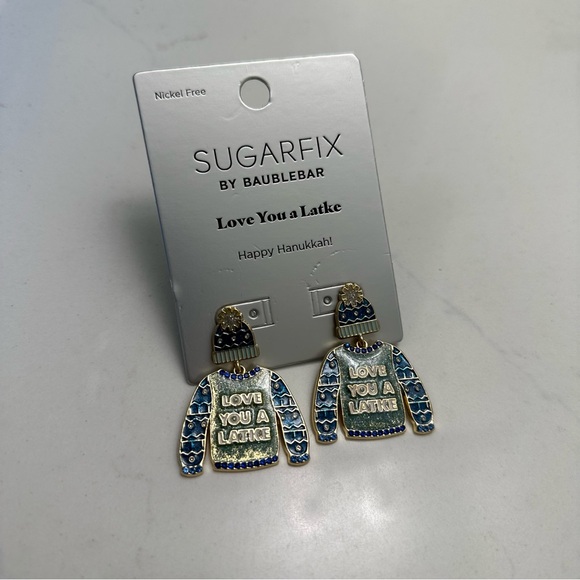 SUGARFIX x BaubleBar Holiday Earrings NWT - Picture 2 of 3